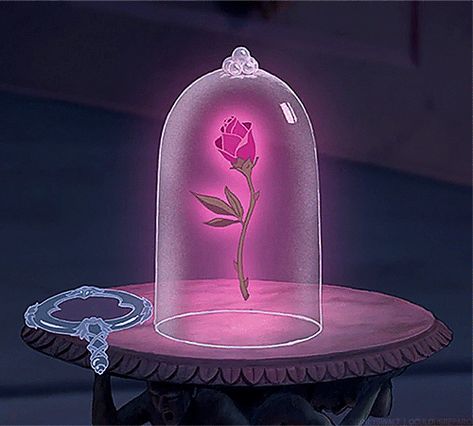 Beauty And The Beast Flower, Disney Viejo, Rosé Gif, The Beauty And The Beast, Tout Rose, Images Disney, Enchanted Rose, Art Disney, Old Disney