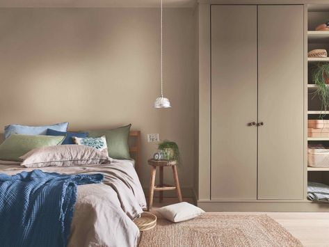 Dulux announces its Colour of the Year 2021 and it's nature inspired Brave Ground, Painted Feature Wall, Pink Paint Colors, Crown Paints, Spring Interiors, Paint Your House, Trending Paint Colors, Relaxing Bedroom, Beige Walls