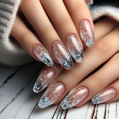 #AutumnNails #FallManicure #NailArtInspiration #CozyNails #SweaterWeatherNails #PumpkinSpiceNails #HarvestNails #FallingLeavesNails #SeasonalNails #NailTrends Nails Transparent Design, Transparent Nail Designs, Glass Nails Designs, Glass Manicure, Transparent Nail Art, All Nail Shapes, Nails Manicures, Almond Stiletto, Cheetah Nail Designs