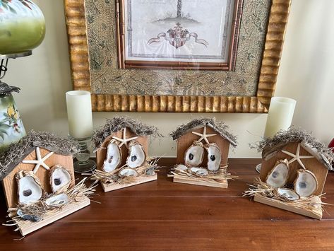 https://tidesoftimedesigns.etsy.com/listing/1750380323 Come visit us for all your unique coastal gifts. New to the shop are these beautiful oyster shells nativity scenes. Great gift idea for the holidays. Seashell Nativity Scene, Oyster Nativity, Sea Shell Nativity Scene, Oyster Shell Nativity, Shell Nativity Set, Oyster Shells, Time Design, Nativity Scene, Nativity Set