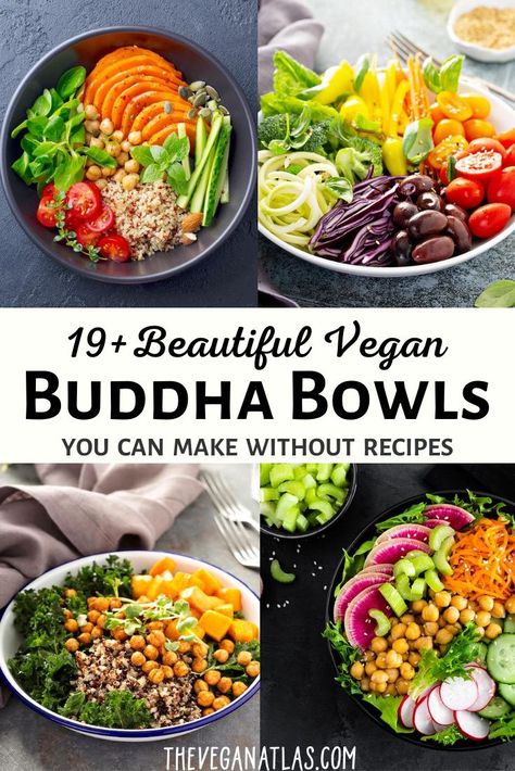 Buddha Bowl Ingredients, Easy Vegan Buddha Bowl, Budda Bowl Recipe, Vegan Buddha Bowls, Lacto Vegetarian, Buddha Bowl Recipe, Nutritarian Diet, Bowls Recipes, Buddha Bowls Recipe