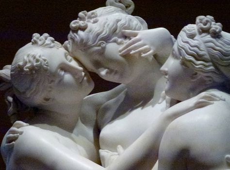 Canova, "Three Graces" Ancient Greek Sculpture, Classic Sculpture, Rennaissance Art, Greek Sculpture, Neo Classical, Three Graces, Mythology Art, Marble Sculpture, Art Historian