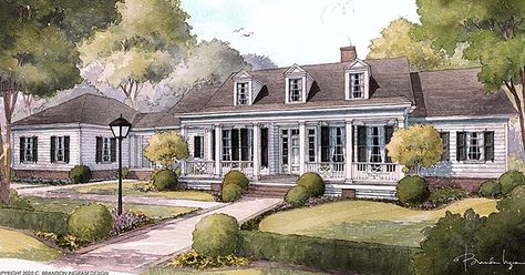 House Plans with Mother-in-Law Suites So She’ll Never Miss a Mama-Daughter Movie Night | Southern Living Empty Nester House Plans, Mother In Law Suite, Southern Living House, Southern Living House Plans, Southern House Plans, Cottage Plan, One Story Homes, Cottage House, Cottage House Plans