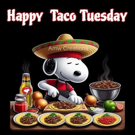 Snoopy is awesome | 🌮🌮 Taco Tuesday 🌮 🌮 | Facebook Happy Snoopy, Happy Taco Tuesday, Tuesday Greetings, Happy Taco, Good Morning Snoopy, Woodstock Snoopy, Peanuts Charlie Brown Snoopy, Lucy Van Pelt, Good Morning Happy Friday