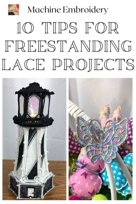 Embroidery Hacks, Free Standing Lace Machine Embroidery, Lace Projects, Freestanding Lace Embroidery, Embroidery Online, Free Standing Lace, Tips For Success, Machine Embroidery Projects, Machine Embroidery Applique