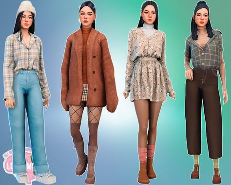 Sims 4 Maxis Match Designer Clothes, Sims Cold Weather, Sims Fall Outfits, Sims 4 Cc Clothes Female Jeans Maxis Match, Ts4 Cc Maxis Match Winter Clothes, Sims 4 Cc Maxis Match Clothing Fall, Sims 4 Cc Maxis Match Cold Weather, The Sims 4 Cc Fall Clothes, Sims 4 Outfits Cc Maxis Match