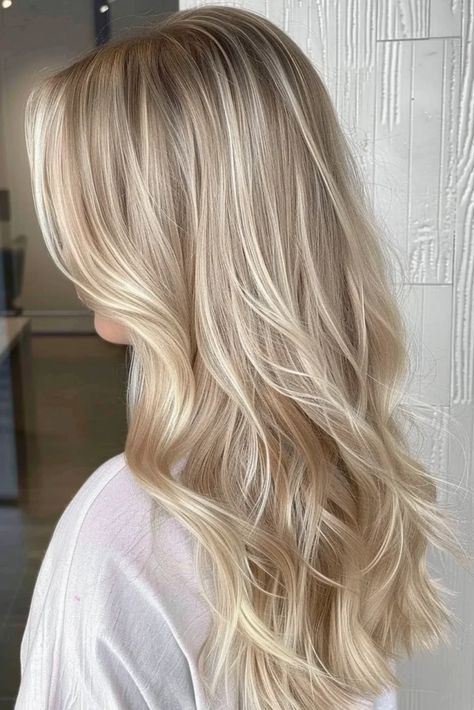 Babylights Vs Balayage: Which Trend Wins For Best Hair Glow-Up In 2024? Balayage Ideas Blondes, Blonde Hair Variations, Wedding Hair Color Blonde, Natural Creamy Blonde Hair, Blonde Balayage 2024 Trends, Babylights Blonde Balayage, Clean Blonde Balayage, Blonde Hair Winter 2024, Cool Summer Blonde Hair