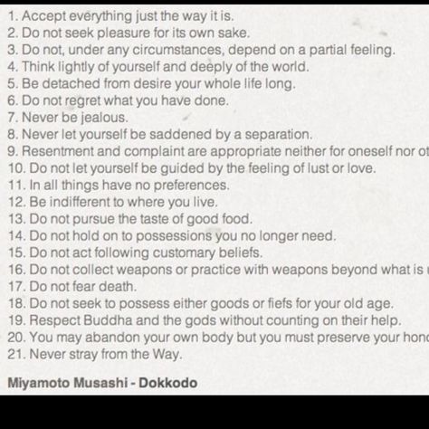 Non Attachment! #markjenkinsmethod #musashi #bookof5rings Miyamoto Musashi Dokkodo, Non Attachment, The Book Of Five Rings, Book Of Five Rings, Musashi Miyamoto, Zen Philosophy, Five Rings, Psychology Jokes, Spiritual Warrior