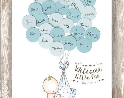 Baby Shower Guest Book Ideas, Shower Guest Book Ideas, Balloon Arch Diy, Guest Book Ideas, Idee Babyshower, Boy Baby Shower Ideas, Art Mignon, Baby Shower Invitaciones, Mothers Day Crafts For Kids