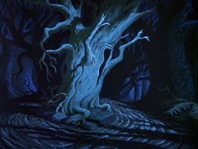 Animation Backgrounds: The Legend of Sleepy Hollow (Disney, 1949) Sleepy Hollow Disney, Painted Backgrounds, The Legend Of Sleepy Hollow, Legend Of Sleepy Hollow, Disney Crossover, Disney Background, Headless Horseman, Sleepy Hollow, Old Disney