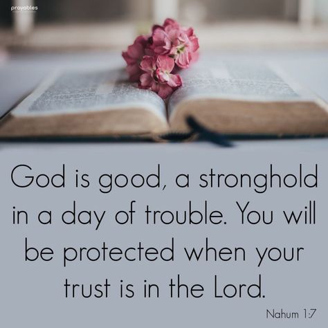 Amen! Click pics to print Bible Verse, Daily Blessings, Affirmations, Prayers, and Inspirational Quotes. Pics To Print, Nahum 1 7, Bible Verse Daily, Daily Blessings, Bible Encouragement, Scripture Quotes, Daily Devotional, Scripture Verses, God Is Good