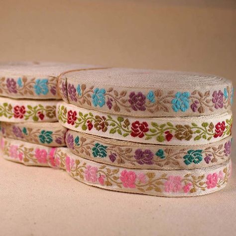 5yards/lot Retro folk style micro stereo rose ribbon lace cuff edge costume clothing hair accessories DIY Ribbon Store, Cheap Ribbon, Rose Ribbon, Lace Accessories, Textile Bag, Folk Style, Clothing Diy, Lace Cuffs, Sewing Ribbon