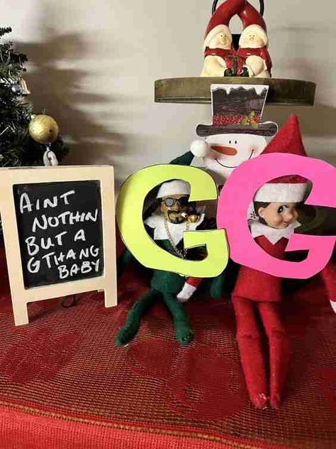 Funny Elf On The Shelf Arrival Ideas For 2023 - RecipeMagik Snoop Elf On The Shelf Ideas, Elf And Snoop Ideas, Elf And Snoop, Ideas For Snoop On A Stoop, Elf On The Shelf Ideas Work, Elf On The Shelf Movie Scenes, Snoop On A Stoop Elf Ideas, Snoop Elf Ideas, Snoop On A Stoop Ideas For Kids