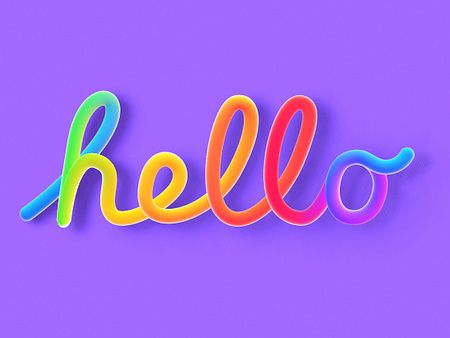 Spline 3D Hello Text Design by Gaddafi Sarker on Dribbble Spline 3d, Hello Text, Text Design, Global Community, Creative Professional, Design