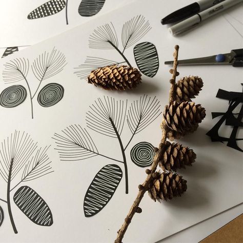 Pine Cone Illustration, Pinecone Illustration, Pine Cone Drawing, Still Drawing, Pine Cone, Drawing Art, Surface Pattern, Pine Cones, Fairy Tale