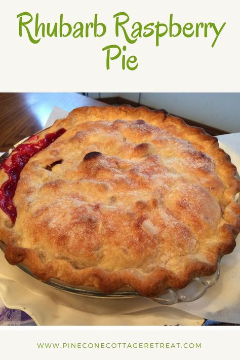 Raspberry Rhubarb Recipes, Rhubarb Raspberry Recipes, Pie Competition, Raspberry Rhubarb Pie, Rhubarb Cookies, Cottage Recipes, Rhubarb Recipes Pie, Baking Pies, Raspberry Rhubarb