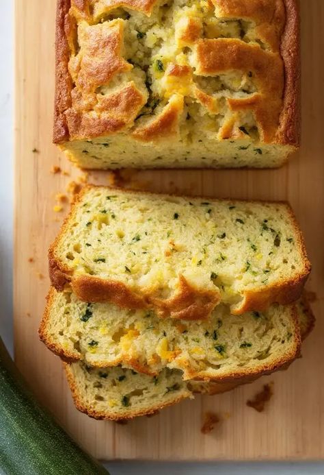 Zucchini Cheese Bread Recipe

Ingredients

- 2 cups grated zucchini
- 1 cup shredded cheddar cheese
- 1/2 cup vegetable oil
- 2 large eggs
- 1 1/2 cups all-purpose flour
- 1 teaspoon baking soda
- 1 teaspoon salt
- 1/2 teaspoon black pepper

Instructions

- Preheat oven to 350°F (175°C) and grease a 9x5 inch loaf pan. 
- In a large bowl, whisk together the oil and eggs until well combined. Fold in the grated zucchini and cheese. 
- Full Recipe on... Zucchini Breakfast Recipes, Zucchini Cheese Bread, Large Zucchini Recipes, Shredded Zucchini Recipes, Cornbread Loaf, Savory Zucchini Bread, Zucchini And Cheese, Zucchini Cornbread, Zucchini Breakfast