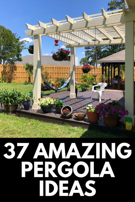 Covered Pergola Patio, Backyard Decorating Ideas, Backyard Decorating, Landscape Backyard, Backyard Covered Patios, Gardening Backyard, Backyard Layout, Landscaping Backyard, Fire Pit Landscaping