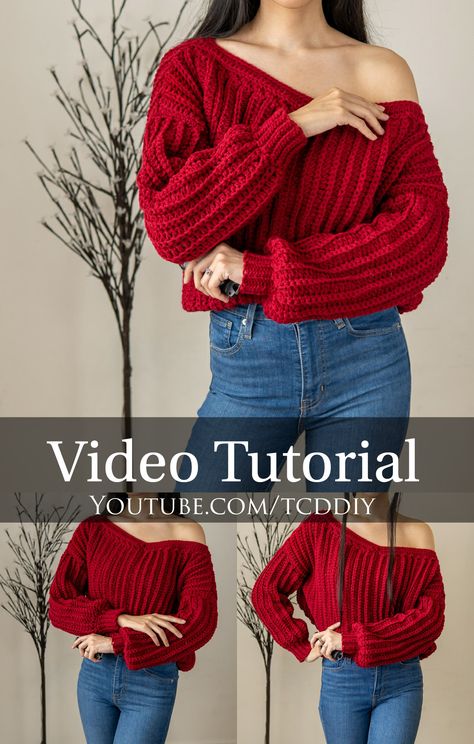 Modern Haken, Crochet Autumn, Crochet Apparel, Christmas Crochet Patterns Free, Gilet Crochet, Crochet Sweater Pattern Free, Jumper Patterns, Crochet Crop Top Pattern, Pull Crochet