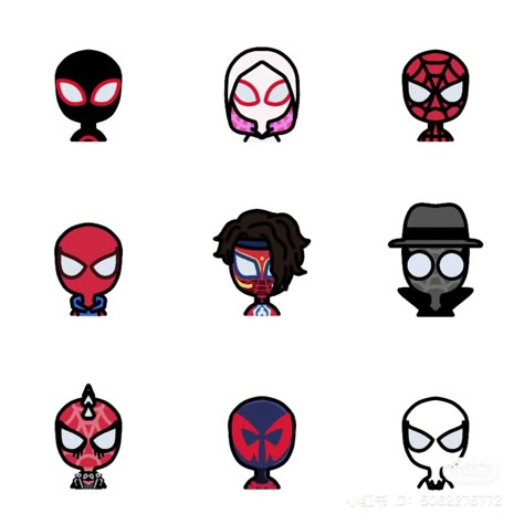 Drawing Ideas Easy Spiderman, Spiderman Cute Drawing, Spider Man Drawing Ideas, Spiderman Stickers Aesthetic, Cute Spiderman Drawing, Doodle Spiderman, Spider Man Stickers, Spiderman Drawing Easy, Spider Doodle