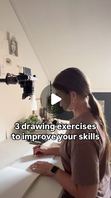 Emmy Kalia on Instagram: "3 drawing exercises to improve your skills ✍️
Lines: practice drawing confident lines to get better line control.
Circles: drawing circles different sizes improves accuracy.
Form: draw shape in 3D forms, understanding form develops perspective skills.

Save this video to practice this too!
Did you try these? Let me know 🤍

#sketchbookartist #pencildrawingart #draweveryday #drawingart  #drawings #drawingtime #art_insanely #artcomplex #artist_calls #drawoftheday #justdraw
#top_drawings_art #pencildrawingart" Basic Forms Drawing, Drawing Practice Exercises, Practice Drawing Exercises, Emmy Kalia, Circles Drawing, Practice Drawing Shapes, Perspective Tutorial, Perspective Practice, Drawing Circles