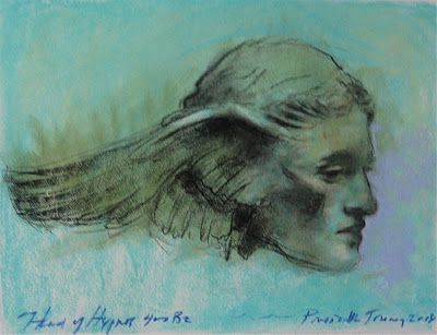 Fine Art by Priscilla Treacy: Head of Hypnos Hypnos God Of Sleep, Hypnos God, God Of Sleep, Health Care Tips, Conte Crayon, Health Care Products, Hp Lovecraft, Greek Gods And Goddesses, Dog Print Art