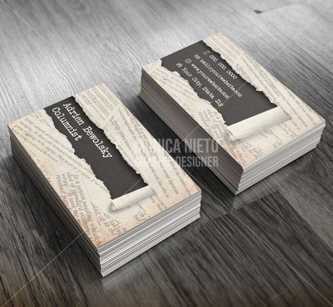 Custom Printable Journalist, Columnist, Blogger Business Card Template Crowded Table, Letterhead Design, Envelope Design, Grand Designs, Business Stationery, Graphic Design Projects, Calling Cards, Corporate Design, Letterhead