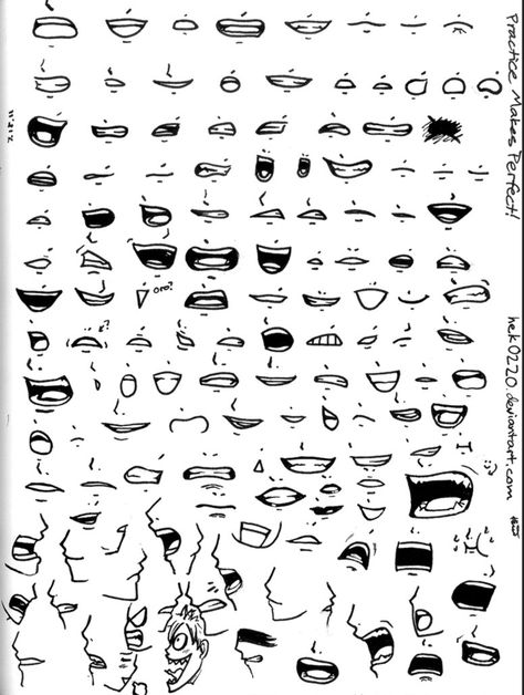 Many Mouths by Kouri-n on DeviantArt Drawing Cartoon Characters Sketches, Anime Mouth Drawing, Cartoon Characters Sketch, Cartoon Mouths, Anime Mouths, Corak Menjahit, رسم كاريكاتير, Drawing Face Expressions, Cartoon Drawings Of People