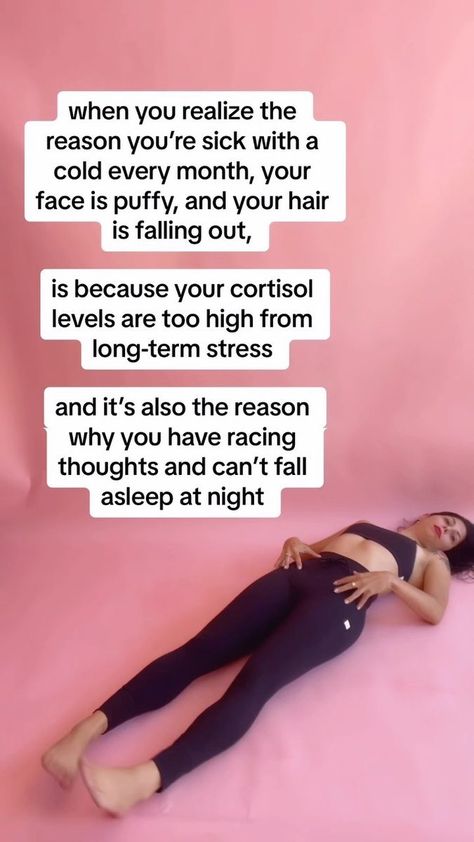 release excess cortisol and rebalance your hormones naturally 👇🏼 when you’re constantly exposed to stress, your body releases a spike of your stress hormone, cortisol, which triggers your “fight or flight” response 🥹 if you experience stress regularly or have unhealed trauma, your body can get stuck in it’s fight/flight response, meaning that you’re living with extremely high levels of cortisol 😮‍💨 if your stress hormone cortisol is high, you may also experience: ✨muscle tension ✨weight gai Period Blood, Flight Response, Woman Health, Low Estrogen Symptoms, High Cortisol, Cortisol Levels, Muscle Tension, Wellness Fitness, Mental And Emotional Health