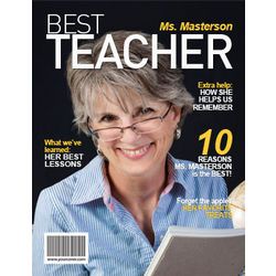 Personalized Best Teacher Magazine Cover Geography Themes, Emoticon Love, Diy Teacher Christmas Gifts, Teacher Magazine, Magazine Cover Template, Unique Teachers Gift, Teacher Personalized, School Teacher Gifts, End Of School Year