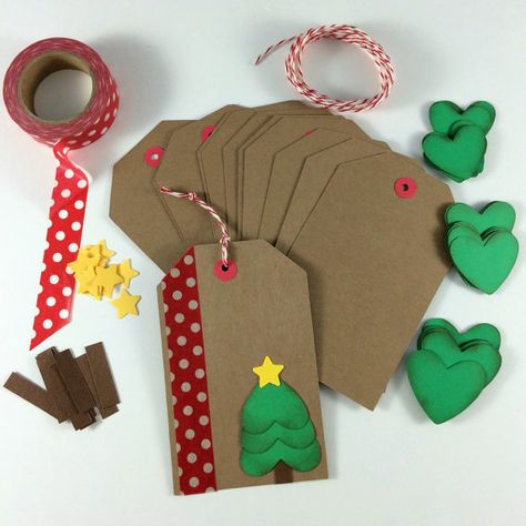 Cards Handmade Christmas, Diy Christmas Tags, Christmas Gift Tags Diy, Christmas Gift Tags Handmade, Xmas Tags, Handmade Christmas Cards, Gift Tags Diy, Christmas Card Crafts, The Mailbox