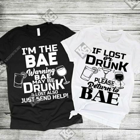 If Lost Or Drunk Tee. Ever Been Lost Or Drunk? You Need Someone To Retrieve You? Clue The Bae. Available In Most Sizes, Vneck Or Crew Neck, Black, Short Or Long Sleeve (Additional $7). Ask About The Availability Of Other Colors When Ordering, Tee Can Be Color. Ink Options Are Black Or White. This A Unisex Tee. I'm The Bae Tee Sold On A Separate Listing. Made When Ordered. Also Available In A Tote! Get Yours Today!! Black People Weddings, Family Reunion Shirts, Reunion Shirts, Family Vacation Shirts, Cruise Shirt, Tshirt Ideas, Color Ink, Need Someone, Vacation Shirts