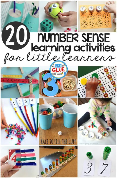 Numbers and counting is such a fun topic to teach! There are tons of great manipulatives to use and it's a great way to give good base knowledge to kids that will use it all their lives. Here are some of the best number sense activities for little learner Number Learning Activities, Kids Learning Numbers, Number Learning, Number Sense Activities, Learn Numbers, Skip Counting, Numbers For Kids, Numbers Preschool, Kindergarten Resources