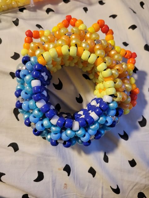 Big Kandi Cuff, Small Kandi Ideas, Cool Kandi Ideas, How To Make Kandi Cuffs, Kandi Ideas Bracelets, Kandi Clothing, Kandi Bracelets Ideas Cuffs, Kandi Ideas Cuffs, Miku Kandi