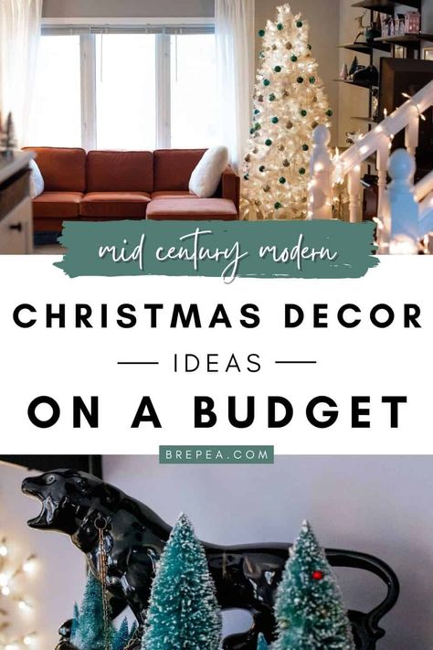 These mid century modern Christmas decor ideas for your living room are budget-friendly! Find inspiration for your tree, table, walls, and more. Mid Century Christmas Table Decor, Diy Mid Century Christmas Decor, Mid Century Christmas Decorations, Midcentury Modern Christmas Tree, Mid Century Modern Christmas Decor, Mid Century Modern Christmas Tree, Mid Century Christmas Decor, Modern Christmas Decor Ideas, Diy Mid Century Modern