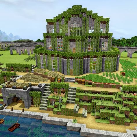 Minecraft Courtyard, House Courtyard, Skulduggery Pleasant, Build A Greenhouse, Minecraft House, Minecraft Houses, Minecraft, Cabin, House Styles