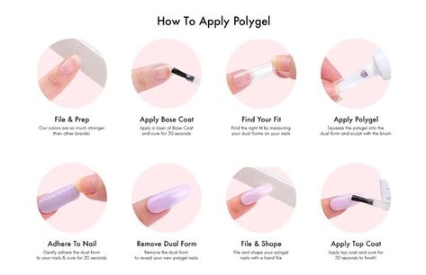 How To Apply Polygel Nails With Makart | Beyond Polish How To Apply Polygel Nails Step By Step, How To Apply Polygel Nails, Timeless Nail Color, Chrome Nail Colors, Kids Nail Polish, Nail Tek, Gel Lamp, Gel Nail Extensions, Daisy Nails