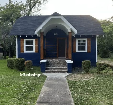 Cute Fully Renovated Move-In Ready Home in Mississippi Under $100K - Old Houses Under $100K Cozy Brick Fireplace, Old Houses Renovation, New Stove, Cottage Style Home, Cute Cottage, This Old House, New Kitchen Cabinets, New Roof, Brick Fireplace