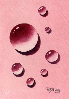 Bubble Painting, Blog Art, Think Pink, 수채화 그림, Water Droplets, Pink Art, Water Drops, Pencil Art, Copic