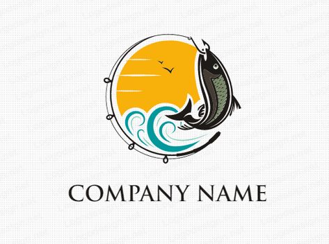 Are you a fishery? If yes, then this logo design is a good illustrative creation you can get instantly. Click to buy.   #petlogo #fish #logodesign #customlogo Fisheries Logo, Fishing Logo Design Graphics, Fish Shop Logo, Goa Logo, Fish Logo Design Ideas, Fish Design Logo, Swimming Posters, Farm Logo Design, Sea Logo