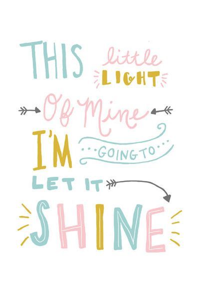 This Little Light of Mine Print This Little Light Of Mine, Illustrated Type, Music Birthday, Let It Shine, Favorite Song, Birthday Decor, Decor Idea, Iphone Wallpapers, Sunday School