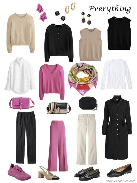 Want An Easy Travel Capsule Wardrobe? Start With a Scarf - Jacky Marshall Scarf by Echo - The Vivienne Files Anthropologie Capsule Wardrobe, Accessories Capsule Wardrobe, Black White Capsule Wardrobe, Black And White Wardrobe Capsule, Capsule Wardrobe Dress, Holiday Capsule Wardrobe 2024, Cruise Capsule Wardrobe, Jacky Marshall, Spring Travel Capsule