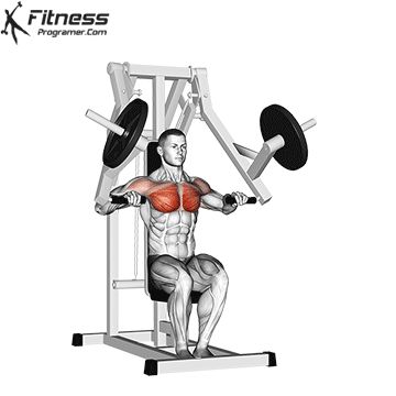 Workout Plan Builder Chest And Shoulder Workout, Free Workout Plans, Gym Workout Guide, Latihan Dada, Best Chest Workout, Chest Press, Gym Machines, Exercise Videos, Workout Chart