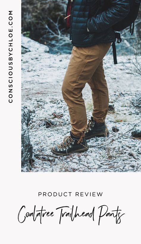 My honest review of Coalatree's Unisex waterproof, breathable, 4-way stretch, anti-microbial and tear-resistant performance hiking pants. #coalatree #ecomindedgoods #hikinggear Hiking Wear, Hiking Clothes, Hiking Essentials, Hiking Pants, Lists To Make, Hiking Gear, Hiking Outfit, Sand Color, Ethical Fashion