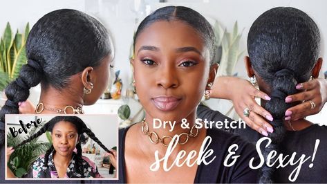 Simple Wash Day Style For Natural Hair | Sleek Low Banded Ponytail [video] - https://blackhairinformation.com/video-gallery/simple-wash-day-style-natural-hair-sleek-low-banded-ponytail-video/ Style For Natural Hair, Bun Look, Space Bun, Hair Sleek, Natural Hair Routine, Natural Hair Shampoo, Quick Natural Hair Styles, Wash Day, Healthy Natural Hair