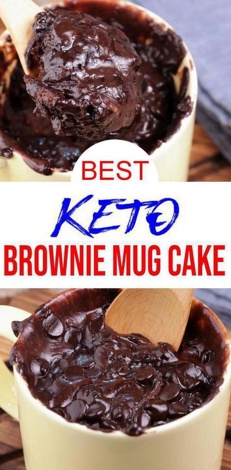 YUMMY Keto Mug Cake Recipes. Easy keto recipes for most AMAZING brownie in a mug. Microwave 90 second cake in a mug.Great idea low carb - ketogenic diet simple ingredient #chocolate brownie mug cake recipe.Made w/ delicious chocolate -healthy clean eating recipe.Gluten free,sugar free baking-cooking. Fathead dough brownie. Keto desserts idea, keto snacks or sweet treat.Great keto beginners recipe or advanced low carb diet recipe.Perfect summer desserts, healthy clean eating. #snacks #easyrecipe Mug Cake Recipes Easy, Chocolate Brownie Mug Cake, Brownie Mug Cake, Brownie Mug, Mug Brownie Recipes, Low Carb Mug Cakes, Keto Chocolate Mug Cake, Keto Mug, Carb Dishes