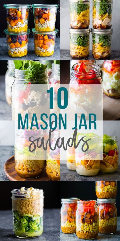 Jar Salad Recipes, Mason Jar Meal Prep, Sweet Peas And Saffron, Mason Jar Lunch, Mason Jar Recipe, Mason Jar Salads, Salad Jar Recipe, Jar Salads, Jar Salad