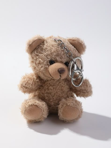 Cute Bear Keychain, Teddy Bear Keychain, Keychains Cute, Toy Keys, Mini Teddy Bears, Beaded Stuff, White Teddy Bear, Bear Keychain, Backpack Keychains