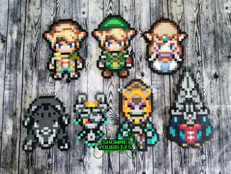 Perler Sprites, Zelda Pattern, Legend Of Zelda Twilight Princess, Cross Stitch Sampler Patterns, Hamma Beads Ideas, Easy Perler Bead Patterns, Pearl Beads Pattern, Zelda Twilight Princess, Beads Patterns