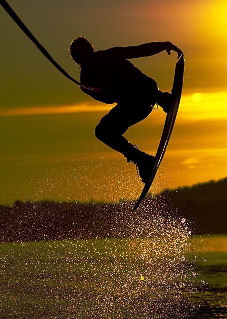 At sunset. #thepursuitofprogression #Lufelive #Wakeboard #Wakeboarding #NY #LA Wakeboard Towers, Gopro Surfing, Paddle Sports, Sup Surf, Water Photography, Camping Activities, Water Skiing, Roller Derby, Kite Surfing